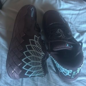 Lamelo ball black and blue basketball sneakers